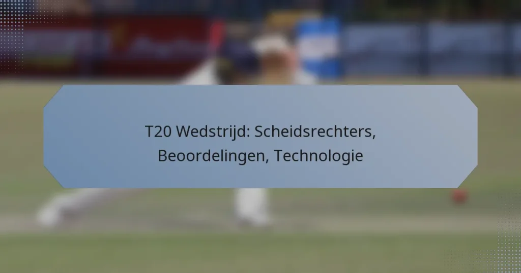 T20 Wedstrijd: Scheidsrechters, Beoordelingen, Technologie