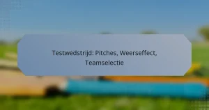 Testwedstrijd: Pitches, Weerseffect, Teamselectie